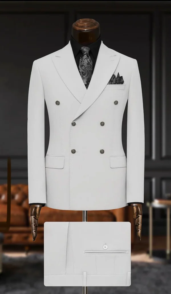 White Double-breasted Suit