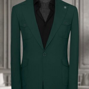 Costume de mariage vert foncé